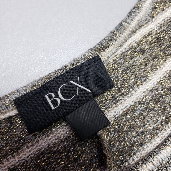 BCX sparkly high low long sleeve shirt size medium - Picture 7 of 7